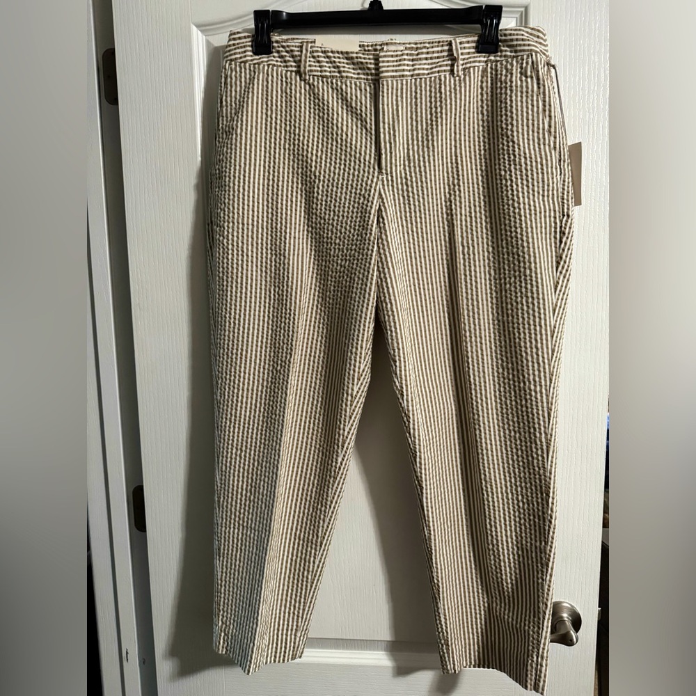 Chic Pinstripes Cotton Trousers